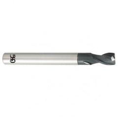 10mm Dia. x 100mm Overall Length 2-Flute 2mm C/R Solid Carbide SE End Mill-Round Shank-Center Cutting-TiALN - Best Tool & Supply