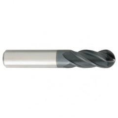 3/16" Dia. - 2" OAL - Carbide - Ball End HP End Mill-4 FL - Best Tool & Supply