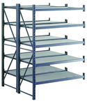 50 x 52 x 78" - Welded Frame Double Straight Shelving Add-On Unit (Gray) - Best Tool & Supply