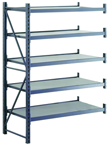 50 x 26 x 78" - Welded Frame Single Straight Shelving Add-On Unit (Gray) - Best Tool & Supply