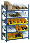 52 x 24 x 78" - Welded Frame Single Tilt Shelving Starter Unit (Gray) - Best Tool & Supply