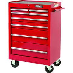 Proto® 440SS 27" Roller Cabinet - 8 Drawer, Black - Best Tool & Supply