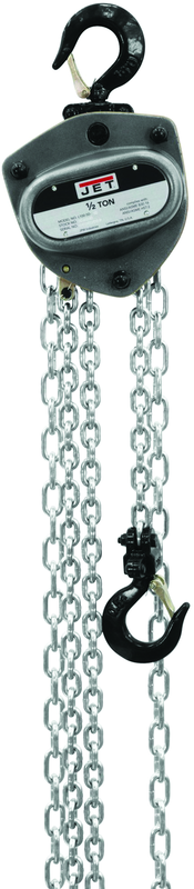 L-100-150WO-20, 1-1/2 Ton Hand Chain Hoist with 20' Lift & Overload Protection - Best Tool & Supply
