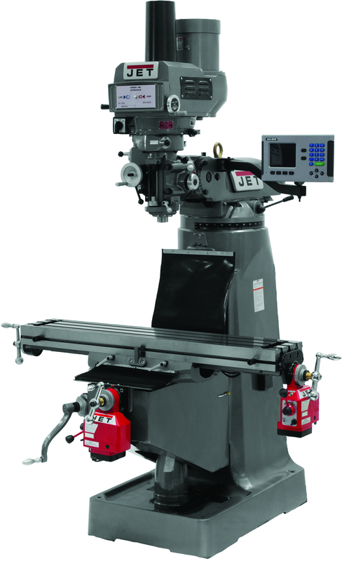 JTM-4VS Mill With 3-Axis ACU-RITE 200S DRO (Quill) With X and Y-Axis Powerfeeds - Best Tool & Supply