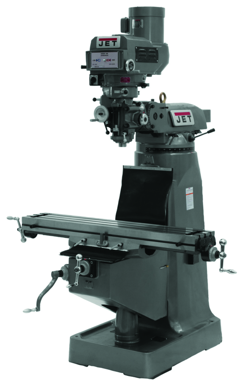 JTM-1050 Mill With 3-Axis ACU-RITE 200S DRO (Knee) With X and Y-Axis Powerfeeds - Best Tool & Supply