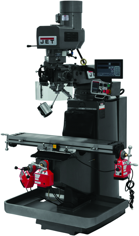 JTM-949EVS Mill With 3-Axis Newall DP700 DRO (Quill) With X-Axis Powerfeed - Best Tool & Supply