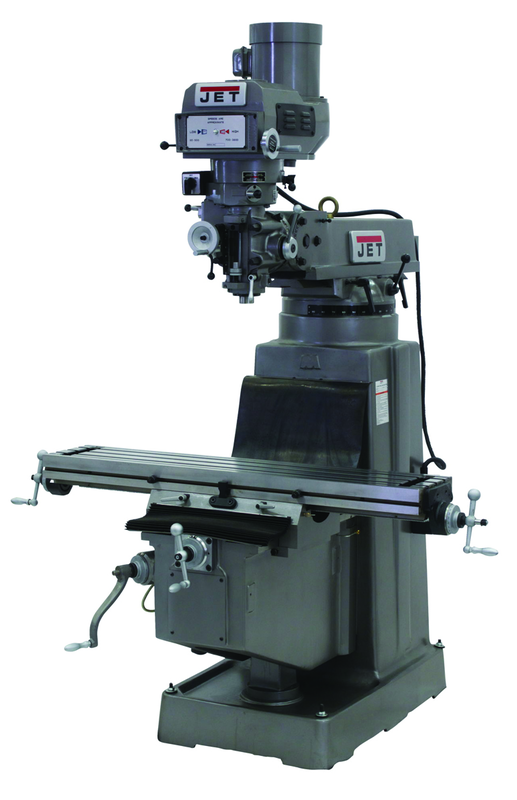 JTM-1050 Mill With 3-Axis Newall DP700 DRO (Quill) With X-Axis Powerfeed - Best Tool & Supply