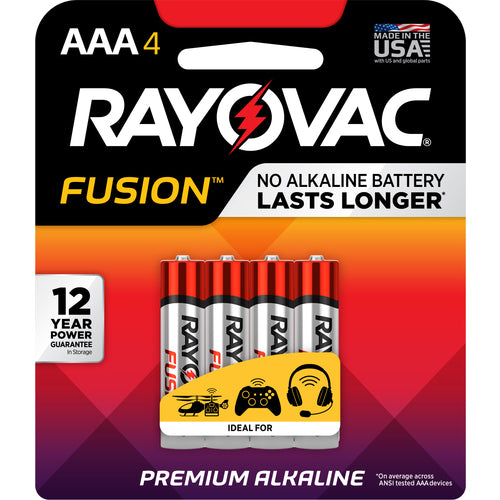 AAA Fusion Alkaline Batteries-4Pk - Best Tool & Supply