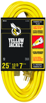 Yellow Jacket Extension Cord - 25' Extra Heavy Duty 1-Outlet (Powerlite) - Best Tool & Supply