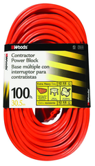 Extension Cord - 100' Extra HD 3-Outlet (Power Block) - Best Tool & Supply