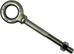 316 Stainless Steel Plain Pattern Nut Eye Bolt - 3/8-16 Thread; 3/4" Eye Dia. - Best Tool & Supply