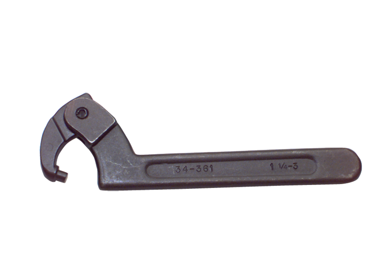 2 to 4-3/4'' Dia. Capacity - 10-1/2'' OAL - Adjustable Pin Spanner Wrench - Best Tool & Supply