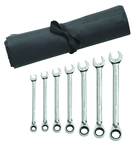 7 Piece - Reversible Combination Ratcheting Wrench Set SAE - Best Tool & Supply