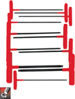 11 Piece - 5/64 - 3/8" T-Handle Style - Ball End Hex Key Set with Cushion Grip - Best Tool & Supply