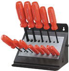 10 Piece - 1.3 - 10mm Screwdriver Style - Ball End Hex Driver Set with Stand - Best Tool & Supply