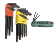 30 Piece - .050 - 3/8"; 1.5 - 10mm; & T6 - T25 Reg; Ball End; & Fold up Style - Hex Key & Torx Set - Best Tool & Supply