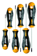 6 Piece - T8 - T25 - Torx Tip Ergonic Screwdrivers - Impact-Proof Handle with Hanging Hole - Best Tool & Supply