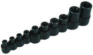 10 Piece - E-5; E-6; E-7; E-8; E-10; E-12; E-14; E-16; E-18 & E-20- Torx Socket Sets For External Bolts - Best Tool & Supply