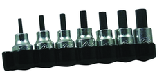 7 Piece - 1/8; 5/32;  3/16; 7/32; 1/4; 5/16 & 3/8" - 3/8" Square Drive - Hex Bit Set - Best Tool & Supply