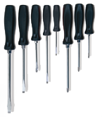 8 Piece - Screwdriver Set - Includes: #1 x 3; 2 x 4; 3 x 6 Phillips; 4"; 6"; 8" Slotted; 3"; 6" Electrician's Round - Best Tool & Supply