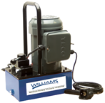 Hydraulic Electric Pump; 1HP Advance Hold Return; w/ 3Way-3Position Valve; 2-Gal; for Dual Acting Cylinders - Best Tool & Supply