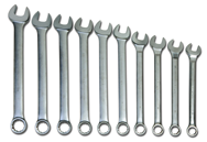 Snap-On/Williams Fractional Combination Wrench Set -- 10 Pieces; 12PT Satin Chrome; Includes Sizes: 1-5/16; 1-3/8; 1-7/16; 1-1/2; 1-5/8; 1-11/16; 1-3/4; 1-13/16; 1-7/8; 2" - Best Tool & Supply