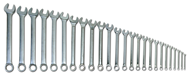 Snap-On/Williams Fractional Combination Wrench Set -- 26 Pieces; 12PT Chrome Plated - Best Tool & Supply