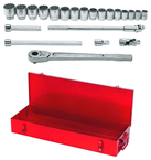 22 Piece - 3/4" Drive - 12 Point-   Socket Set in Metal Box SAE - Best Tool & Supply