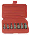 7 Piece - 1/4; 5/16; 3/8; 7/16; 1/2; 9/16; 5/8" - 1/2" Drive - Hex Bit Set - Best Tool & Supply