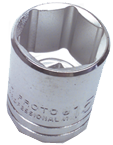 1-3/8 x 2-1/8" - 1/2" Drive - 6 Point - Standard Socket - Best Tool & Supply