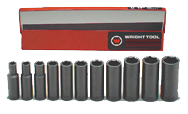 11 Piece - #412 - 3/8 to 1" - 1/2'' Drive - 6 Point - Deep Impact Socket Set - Best Tool & Supply