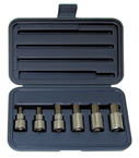 6 Piece - 6; 8; 10; 12; 14; 17mm - 1/2" Drive - Metric Hex Bit Set - Best Tool & Supply