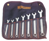 Wright Tool Fractional Combination Wrench Set -- 7 Pieces; 12PT Chrome Plated; Includes Sizes: 3/8; 7/16; 1/2; 9/16; 5/8; 11/16; 3/4"; Grip Feature - Best Tool & Supply