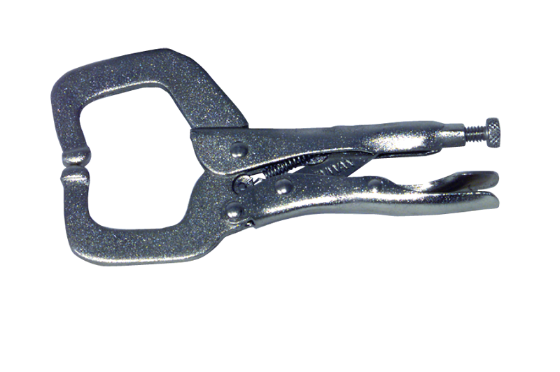 MIT Locking Grip C-Clamp -- #3835 Plain Grip 8-3/8'' Capacity 18'' Long - Best Tool & Supply