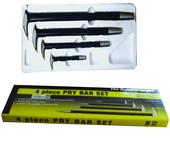 4 Piece - 6; 12; 16 & 20" - Solid Steel - Pry Bar Set - Best Tool & Supply