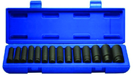 15 Piece - 11 to 32mm - 1/2" Drive - Metrid Deep Impact Socket SEt - Best Tool & Supply