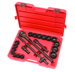 21 Piece - TEKTON - 3/4" Drive Impact Socket Set Forged and Hardened Chrome Vanadium Steel Construction; Corrosion-Resistant Black Phosphate Finish; 6 Point Impact Sockets; Non-Slip; Knurled Handle Grip; Opti-Drive Socket Design - Best Tool & Supply