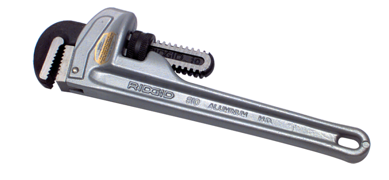 1-1/2" Pipe Capacity - 10" OAL - Aluminum Pipe Wrench - Best Tool & Supply