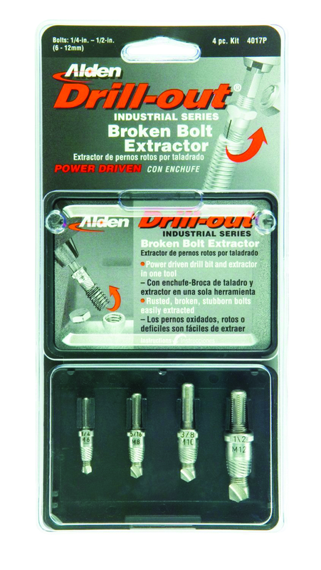 #4017P; Removes 1/4 - 1/2" SAE Screws; 4 Piece Drill-Out - Screw Extractor - Best Tool & Supply