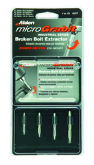 #4507P; Removes #4 to #16 Screws; 4 Piece Micro Grabit - Screw Extractor - Best Tool & Supply