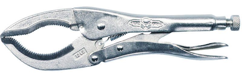Large Jaw Locking Pliers -- #12LC Plain Grip 0 to 3-1/8'' Capacity 12'' Long - Best Tool & Supply