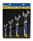 4 Piece - Adjustable Wrench Set with Comfort Grip - Best Tool & Supply