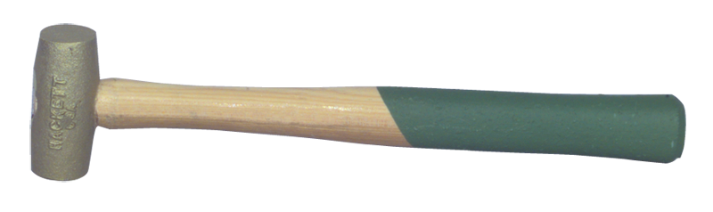 Hackett Brass Brass Hammer -- 5 lb; Hickory Handle; 1-3/4'' Head Diameter - Best Tool & Supply