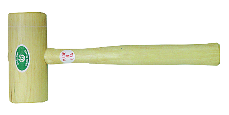 Garland Hardwood Mallet -- 27 oz; Hickory Handle; 3'' Head Diameter - Best Tool & Supply