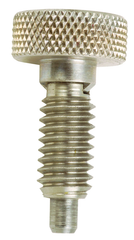 Hand Retractable Spring Plunger with Knurled Knob - 1 lbs Initial End Force, 10 lbs Final End Force (1/2-13 Thread) - Best Tool & Supply