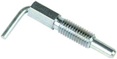 Lever Type Plunger 1/2-13, Locking, Zinc Plated Clear Chromate Finish - Best Tool & Supply