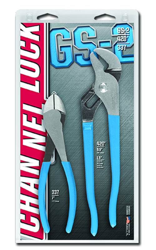 Channellock Combo Pliers Set -- #GS2; 2 Pieces; Includes: 7" Cutting; 9-1/2" Tongue & Groove - Best Tool & Supply