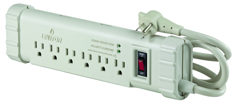 15 Amp; 120 Volt; 6 Plug Office Grade Surge Strip - Beige - Best Tool & Supply