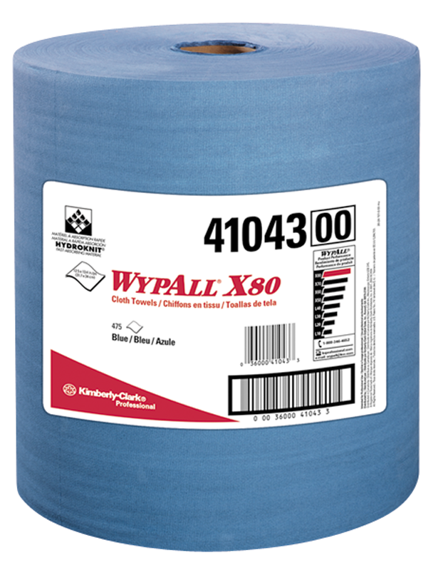 12.5 x 13.4'' - Package of 475 - WypAll X80 Jumbo Roll - Best Tool & Supply