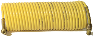 #N38-12A - 3/8 MPT x 12 Feet - Yellow Nylon - 1-Swivel x 1- Rigid Fitting(s) - Recoil Air Hose - Best Tool & Supply